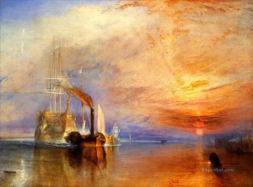 Turner Painting - La lucha Temeraire tiró de su último puesto para ser disuelta Romántico Turner